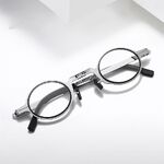 Metal glasses for reading, portable, with case, with Blue ray cut protection, diopters from +1.00 to +4.00, 9736-GT