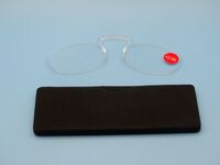 Plastic reading pince-nez glasses TR90 with case mini硅胶, diopters from +1,00 to +3.00 RMC=62-64