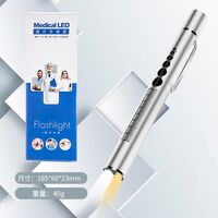 Фонарик-брелок медицинский диагностический перезаряжаемый с белым и жёлтым светом ZK1958