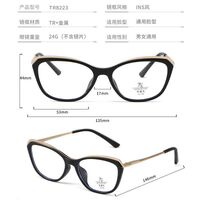 Combined frame (metal + TR90) with Blue Ray Cut protection lenses and flex MAMO TR8223