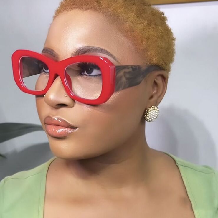 Plastic glasses with blue light protection for women 5602-PN