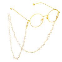 Gold-colored metal non-slip chain, copper triangle, for glasses and masks GL683