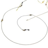 Металлическая нескользящая цепочка бронзового цвета, c сердцем, для очков и масок GL140