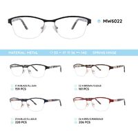 Оправа для очков металлическая женская полуободковая с флексом MW6022