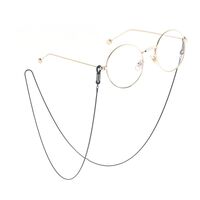 Black-colored metal non-slip chain, for glasses and masks GL857