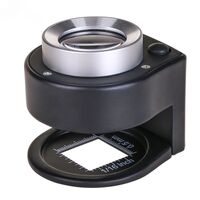 Portable pocket magnifier with backlight and UV light 2106, diameter: 26 mm, magnification: 30X