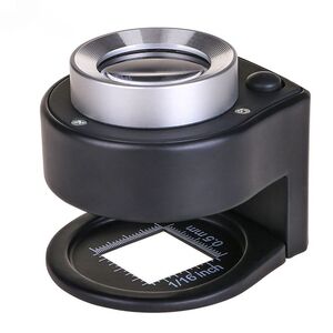 Portable pocket magnifier with backlight and UV light 2106, diameter: 26 mm, magnification: 30X