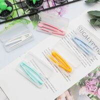 Plastic tweezers with individual pencil-box packaging Extra-large-tweezers-box