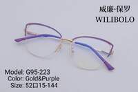 Metal ultrathin frames, with spring hinges Wilibolo G95-223