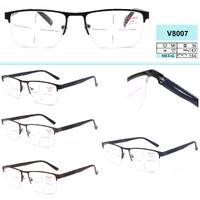 Ready-made metal frame glasses Vizzini V8007, lens white, diopters from -4.00 to +4.00 (stap 0.25 +and-)