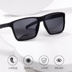 Plastic polarized retro square rimmed sunglasses Elit 23G27-EL