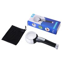 Magnifier with universal backlight, magnifying glass with handle 8015-XX, diameter 65 mm, magnification: 10Х