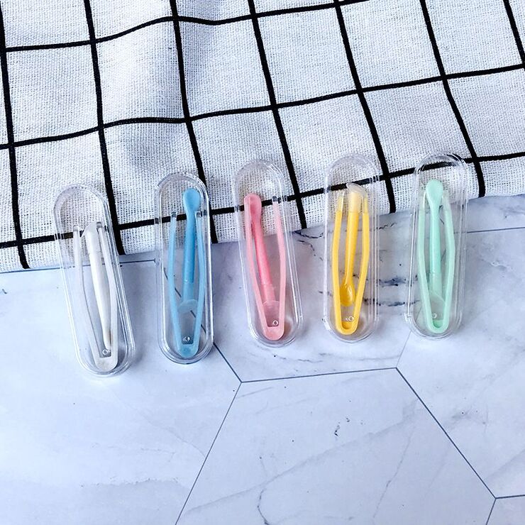 Пинцет пластиковый в индивидуальной упаковке в коробочке 