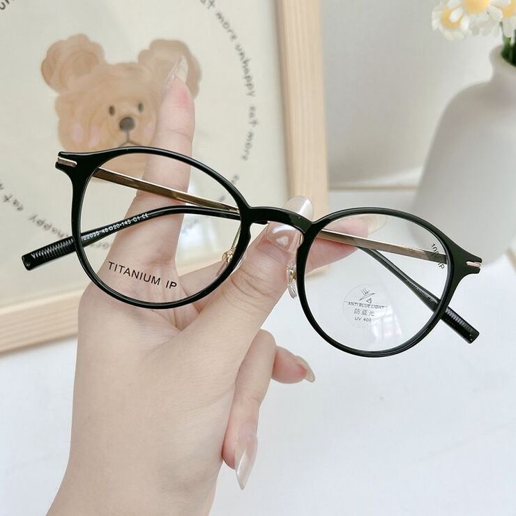 Оправа сверхлёгкая титановая + пластик с линзами с защитой от синего света TR90 MAMO T22035