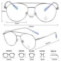 Metal frame with Blue Ray Cut protection lenses MAMO H5613