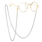 Металлическая нескользящая цепочка черного цвета, для очков и масок GL172