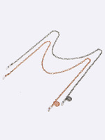 Набор из двух цепочек для очков с черными и белыми бусинами GM093