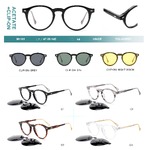 Plastic acetate frame + polarized clip-on Big City M1101S