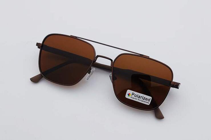 Очки солнцезащитные поляризационные металлические мужские Wilibolo P-8001