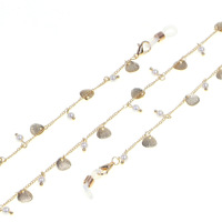 Металлическая цепочка для очков со стразами GL1063