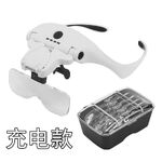 Binocular magnifier with backlight, magnifying glass with head mount 9892B2C1-XX, magnification: 1X, 1,5X, 2X, 2,5X, 3,5X