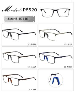 Metal frame with soft nose pad and spring hinges 8520-DA