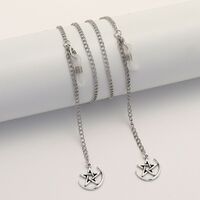 Металлическая нескользящая цепочка серебряного цвета, с подвеской в виде звезды, для очков и масок GL1873