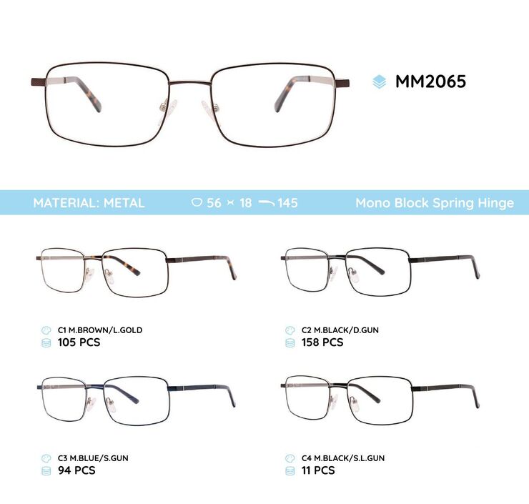 Metal men's frames for glasses MM2065