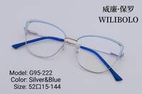 Metal ultrathin frames, with spring hinges Wilibolo G95-222