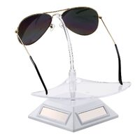 Подставка для очков и аксессуаров настольная в винтажном стиле - вращающаяся витрина с питанием от солнечной панели ZTY002