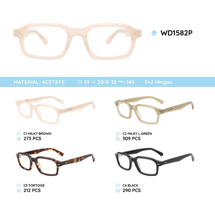 Plastic acetate eyeglasses frame WD1582P