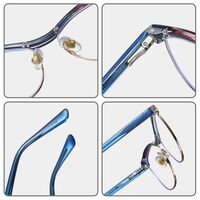 Combined frame (metal + TR90) or glasses with blue light protection, with spring hinges FA87265