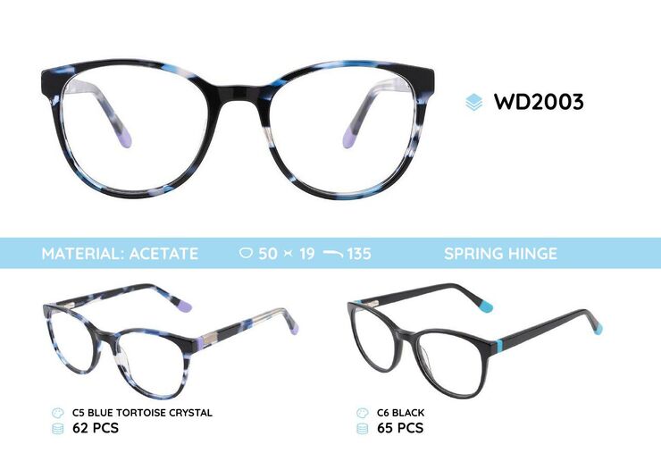 Plastic frames for glasses acetate material WD2003