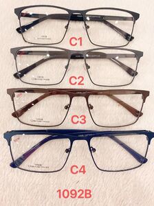 Metal frame for glasses with spring hinges 1092B