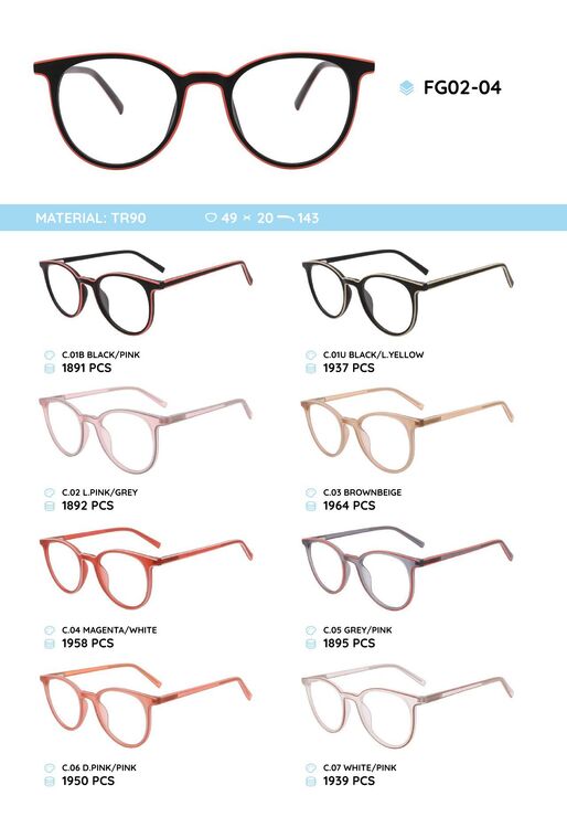 TR-90 plastic frame for glasses FG02-04