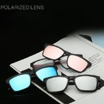 Оправа пластиковая TR90 + поляризационная солнцезащитная насадка (клипон) на магните El Dorado EL2202