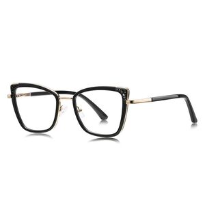 Metal + TR90 Blue Blocker glasses frame for women with UV and blue light protection lenses More FCS3148