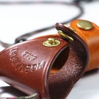Genuine leather glasses case with string PGNH009