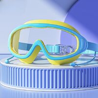 Swimming waterproof anti-fog goggles for kids (3-16 years), with integrated earplugs and box, YJ044-YU