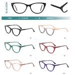 Acetate plastic frames for glasses with spring hinges Big City F3046
