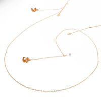 Металлическая нескользящая цепочка золотого цвета, с ракушкой и жемчужиной, для очков и масок GL017