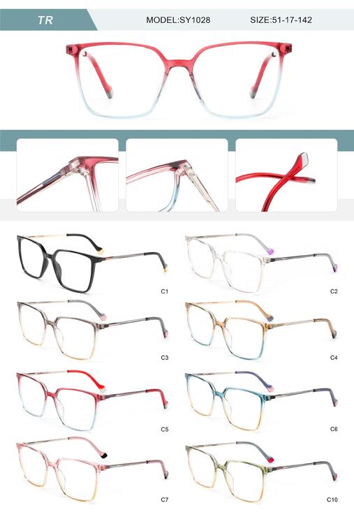 Plastic TR90 frame for women with spring hinges SY1028-DA