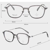 Оправа сверхлёгкая титановая + пластик с линзами с защитой от синего света TR90 MAMO T22027