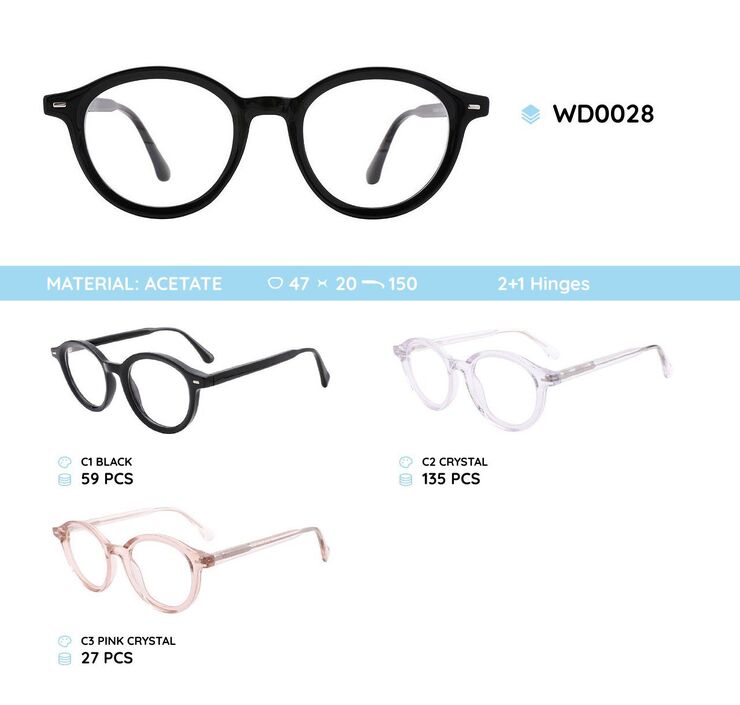 Plastic frames for glasses acetate material WD0028