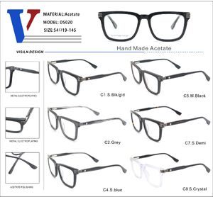 Plastic acetate frame with spring hinges D5020-DA