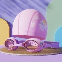 Swimming waterproof anti-fog goggles for kids (3-15 years), with cap, 626-YU