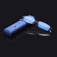 Очки из материала TR90 для чтения с защитой от синего света Blue ray cut + футляр, диоптрии от +1.00 до +4.00, РМЦ=62-64