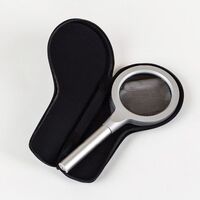 Лупа с универсальной подсветкой, увеличительное стекло с ручкой SZ-12-XX, диаметр 85 мм, увеличение: 5Х, 10Х