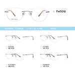 Оправа металлическая титановая безободковая TW3010