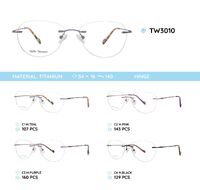 Rimless titanium metal frame TW3010